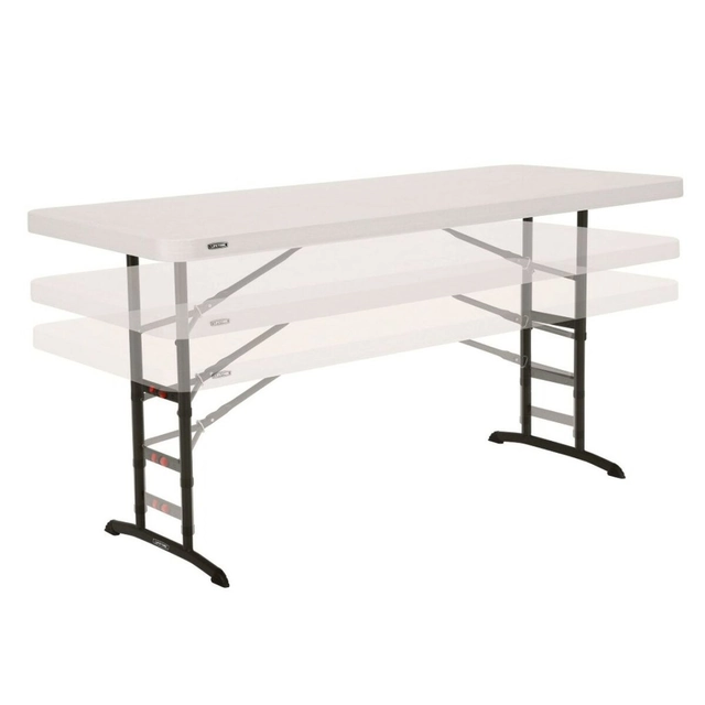 Mesa dobrável vitalícia aço branco plástico 183 x 91 x 76 cm