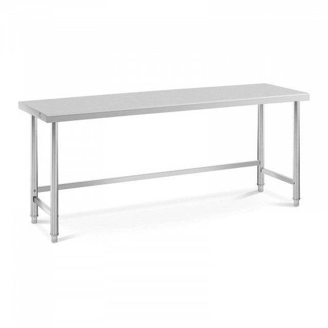 Mesa em aço inox - 200 x 60 cm - capacidade de carga 95 kg - Royal Catering ROYAL CATERING 10012639 RCAT-200/60-PS