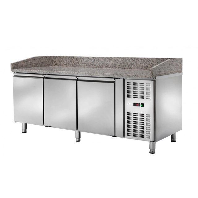 Mesa Enfriadora de Pizza Profesional 3-Drzwiowy 580L Amitek 1030033