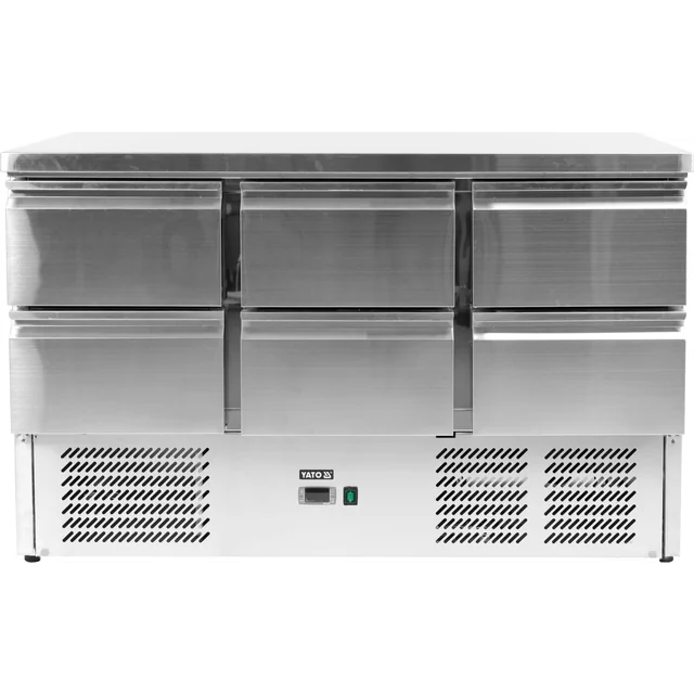 Mesa refrigerada com 6 gavetas 368L