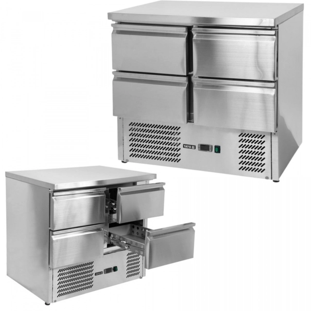 Mesa Refrigeradora Con 4 Cajones 90x70x85 Yato Yg-05280