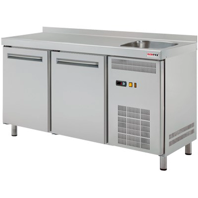 ﻿Mesa refrigeradora de dos puertas con fregadero | RT 2DS Redfox