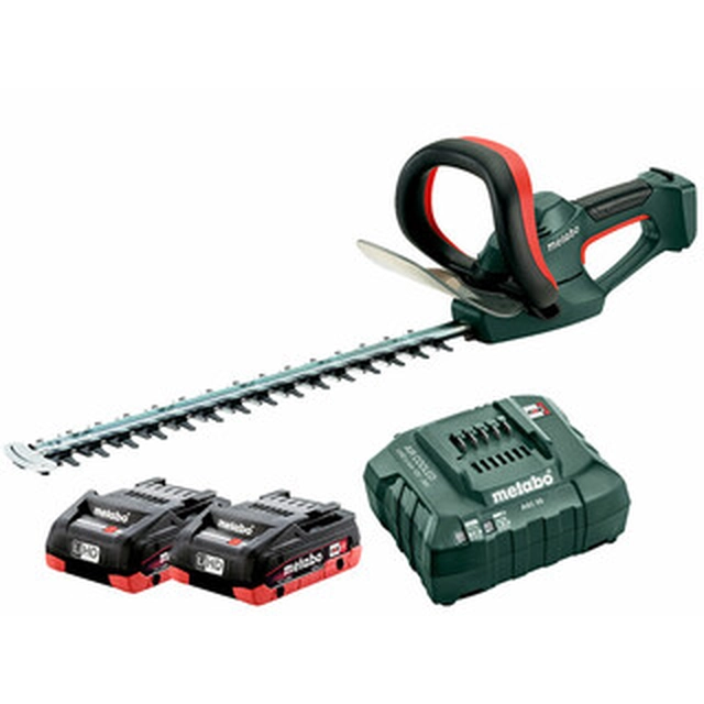 Metabo AHS 18-55 V cortasetos inalámbrico 18 V | 530 mm | Escobilla de carbón | Batería 2 x 4 Ah + cargador