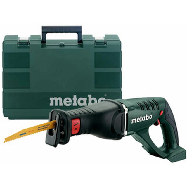 Metabo ASE 18 LTX cordless hacksaw 18 V | 250 mm | Carbon brush | Without battery and charger | In a suitcase