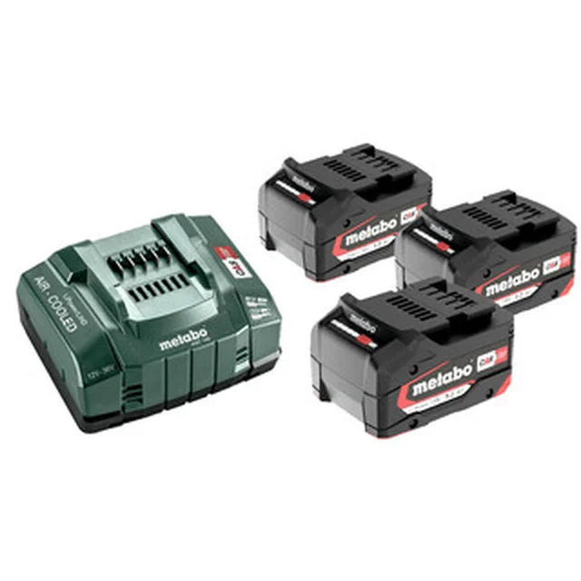 Metabo Basic-Set 3x5.2 Ah accu- en laderset 18 V | 5,2 Ah