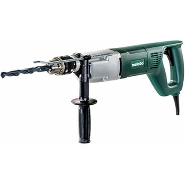 Metabo BDE 1100 električna bušilica sa steznom glavom 230 V | 1100 W | 0 - 640 RPM/0 - 1200 RPM | Stezna glava 3 - 16 mm | U metalu 16 mm | U kartonskoj kutiji