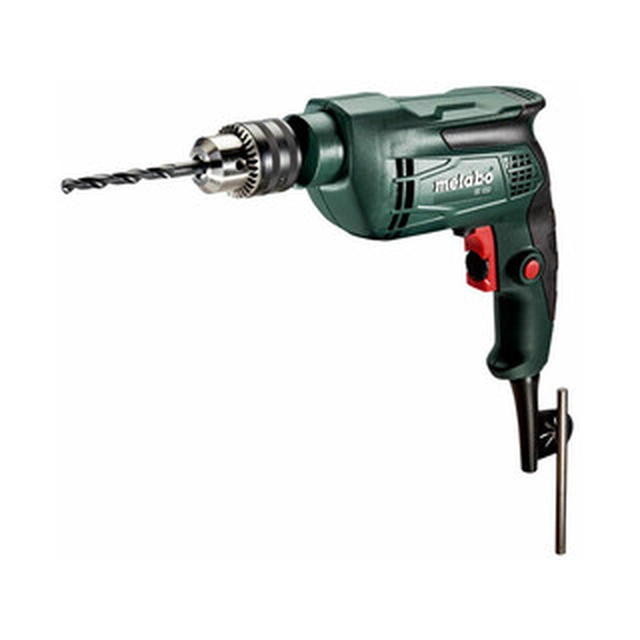 Metabo BE 650 electric drill in a cardboard box with chuck