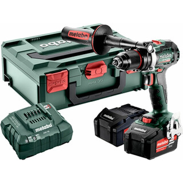 Metabo BS 18 LTX BL I accuschroefboormachine met boorkop 18 V | 65 Nm/130 Nm | Koolborstelloos | 2 x 4 Ah accu + lader | in metaBOX