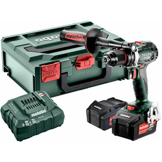 Metabo BS 18 LTX BL I akkus fúrócsavarozó tokmányos 18 V | 65 Nm/130 Nm | Szénkefementes | 2 x 5,2 Ah akku + töltő | metaBOX-ban