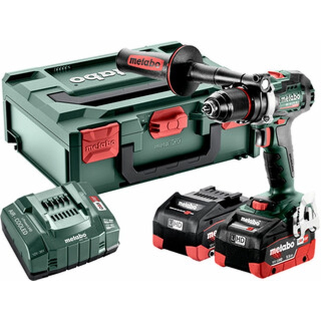 Metabo BS 18 LTX BL I akkus fúrócsavarozó tokmányos 18 V | 65 Nm/130 Nm | Szénkefementes | 2 x 5,5 Ah akku + töltő | metaBOX-ban