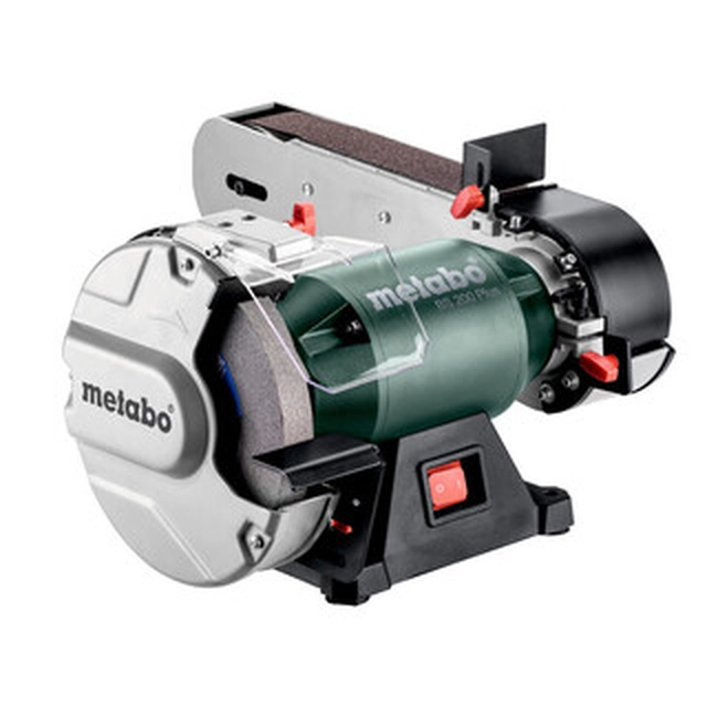 Metabo BS 200 Plus електрическа настолна мелница с лентов шлайф Шлифовъчна плоча: 200 x 25 x 32 mm | 2980 RPM | 600 W | 230 V