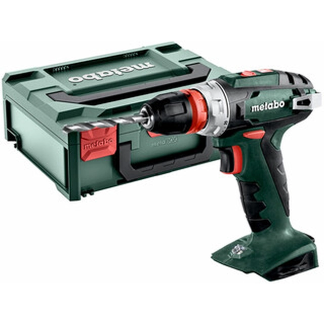 Metabo BS 18 Quick accuschroefboormachine met boorkop 18 V | 24 Nm/48 Nm | Koolborstel | Zonder accu en oplader | in metaBOX