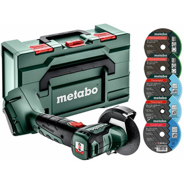 Metabo CC 18 LTX BL akkus sarokcsiszoló 18 V | 76 mm | 20000 RPM | Szénkefementes | Akku és töltő nélkül | metaBOX-ban