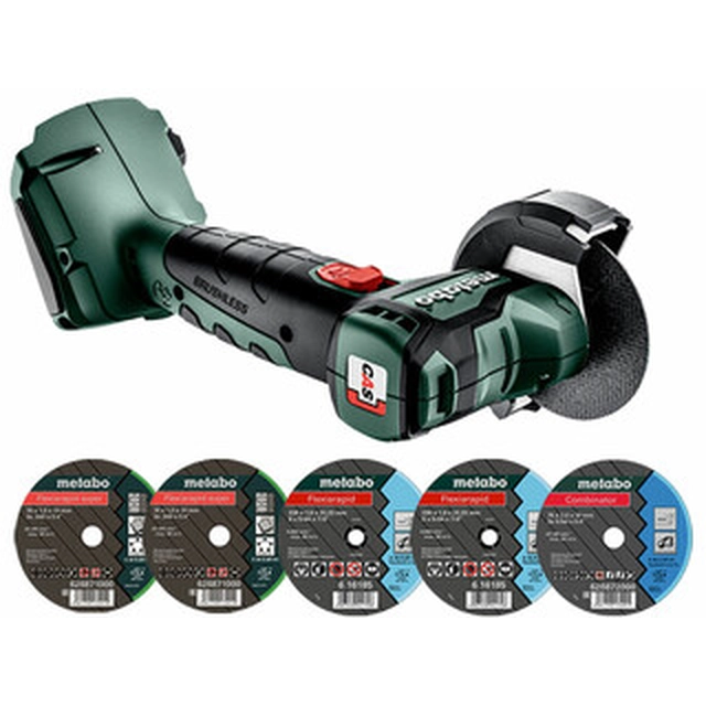 Metabo CC 18 LTX BL akumulátorová úhlová bruska 18 V | 76 mm | 20000 RPM | Carbon Brushless | Bez baterie a nabíječky | V kartonové krabici