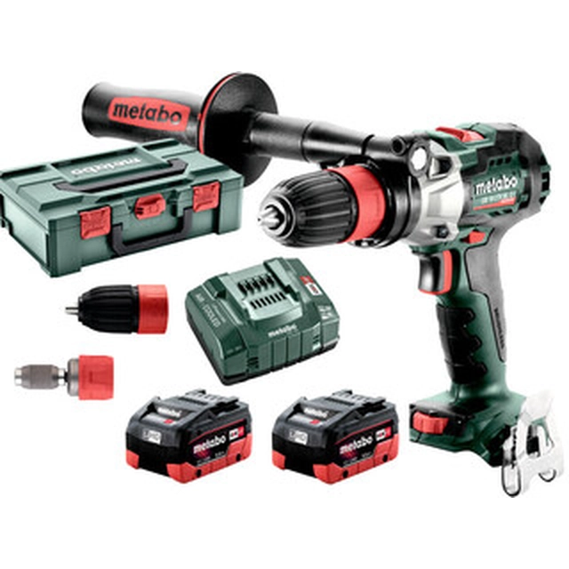 Metabo GB 18 LTX BL Q I cordless tap 18 V | 65 Nm/130 Nm | 1,5 - 13 mm | Carbon Brushless | 2 x 5,5 Ah battery + charger | in metaBOX