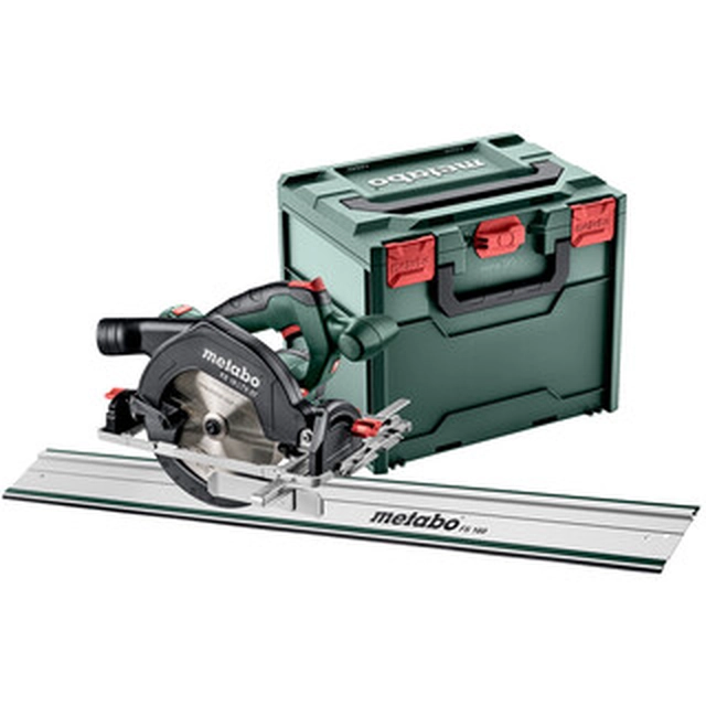 Metabo KS 18 LTX 57 FS SET Akku-Kreissäge 18 V | Kreissägeblatt 165 mm x 20 mm | Schneiden max. 57 mm | Kohlebürste | Ohne Akku und Ladegerät | in metaBOX