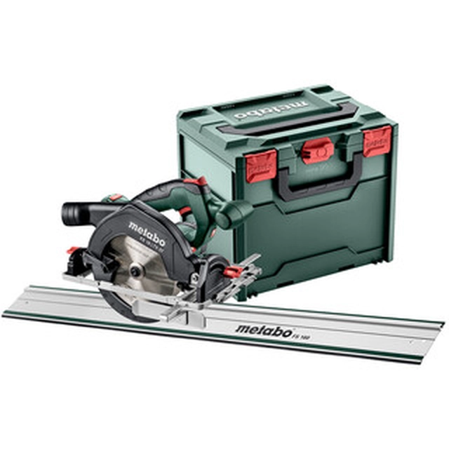 Metabo KS 18 LTX 57 FS SET cordless circular saw 18 V | Circular saw blade 165 mm x 20 mm | Cutting max. 57 mm | Carbon brush | Without battery and charger | in metaBOX