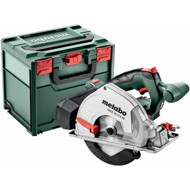 Metabo MKS 18 LTX 58 cordless metal cutting circular saw 18 V | 165 mm | Cutting depth 58 mm | Carbon brush | Without battery and charger | in metaBOX