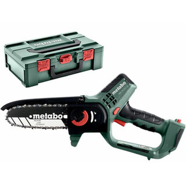 Metabo MS 18 LTX 15 akkumoottorisaha 18 V | 150 mm | Hiiliharja | Ilman akkua ja laturia | metaBOXissa