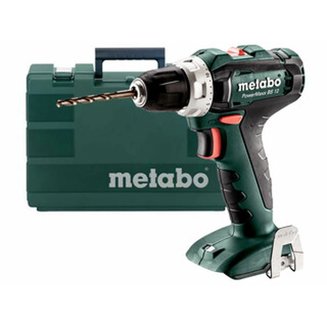 Metabo PowerMaxx BS 12 accuschroefboormachine met boorkop 12 V | 17 Nm/40 Nm | Koolborstel | Zonder batterij en oplader | In een koffer