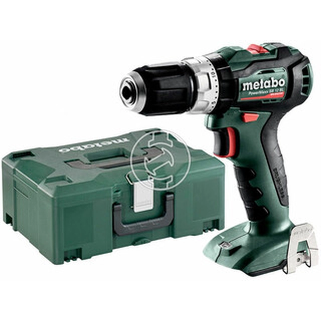 Metabo PowerMaxx SB 12 BL accuklopboormachine 12 V | 18 Nm/45 Nm | 1,5 - 10 mm | Koolborstelloos | Zonder accu en oplader | in metalLOC