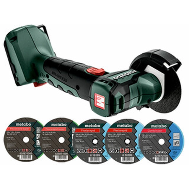 Metabo PowerMaxx CC 12 BL акумулаторен ъглошлайф 12 V | 76 mm | 20000 RPM | Карбон без четки | Без батерия и зарядно | В картонена кутия