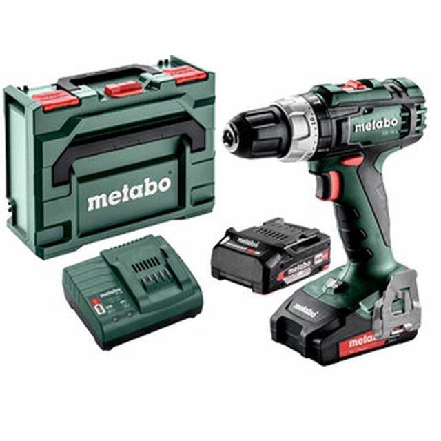 Metabo SB 18 L akkus ütvefúró-csavarozó 18 V | 25 Nm/50 Nm | 1,5 - 13 mm | Szénkefés | 2 x 2 Ah akku + töltő | metaBOX-ban