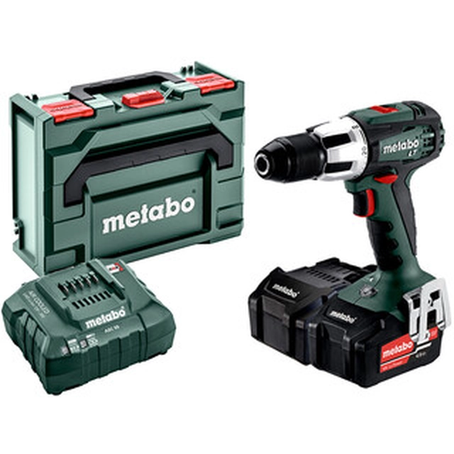 Metabo SB 18 LT akkus ütvefúró-csavarozó 18 V | 34 Nm/60 Nm | 1,5 - 13 mm | Szénkefés | 2 x 4 Ah akku + töltő | metaBOX-ban