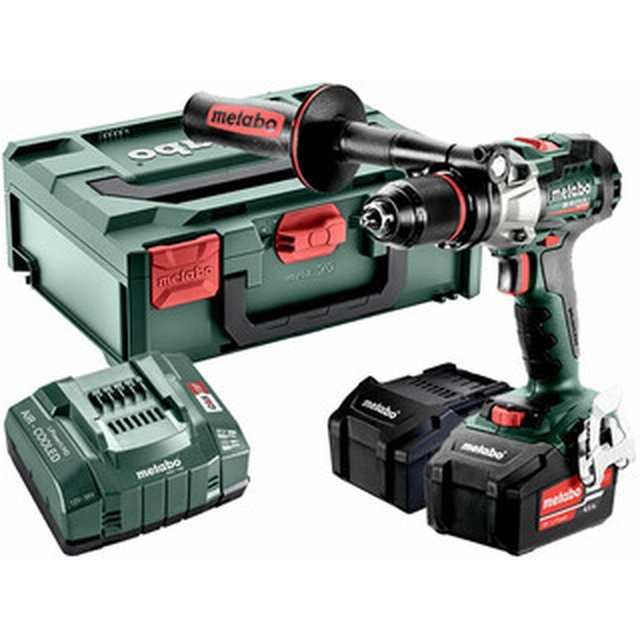 Metabo SB 18 LTX BL I cordless impact drill and screwdriver 18 V|65 Nm/130 Nm |1,5 -13 mm | Carbon Brushless |2 x 4 Ah battery + charger | in metaBOX