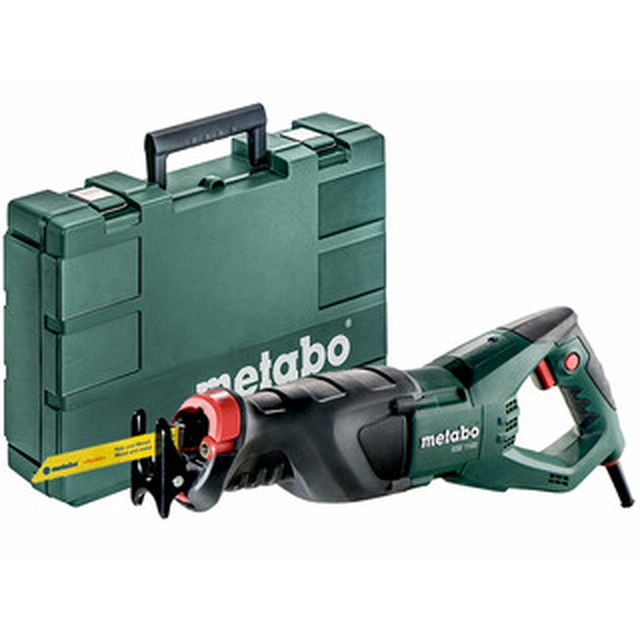 Metabo SSE 1100 electric nose saw Stroke length: 28 mm | Number of strokes: 0 - 2600 1/min | 1100 W