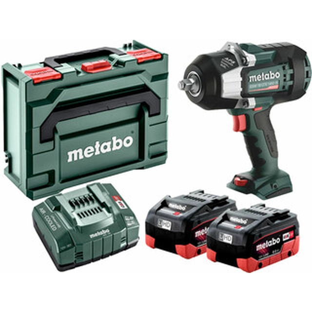 Metabo SSW 18 LTX 1450 BL accuslagschroevendraaier 18 V | 1450 Nm | 1/2 inch | Koolborstelloos | 2 x 8 Ah-accu + lader | in metaBOX