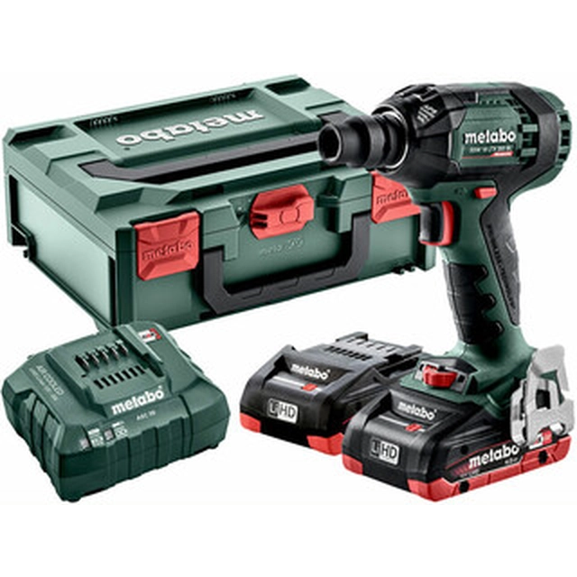 Metabo SSW 18 LTX 300 BL akkus ütvecsavarozó 18 V | 300 Nm | 1/2 inch | Szénkefementes | 2 x 4 Ah akku + töltő | metaBOX-ban