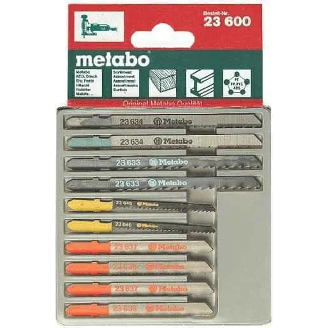 Metabo szúrófűrészlap készlet 3, Med.+ met.+ műanyag. (623600000), 10 db.