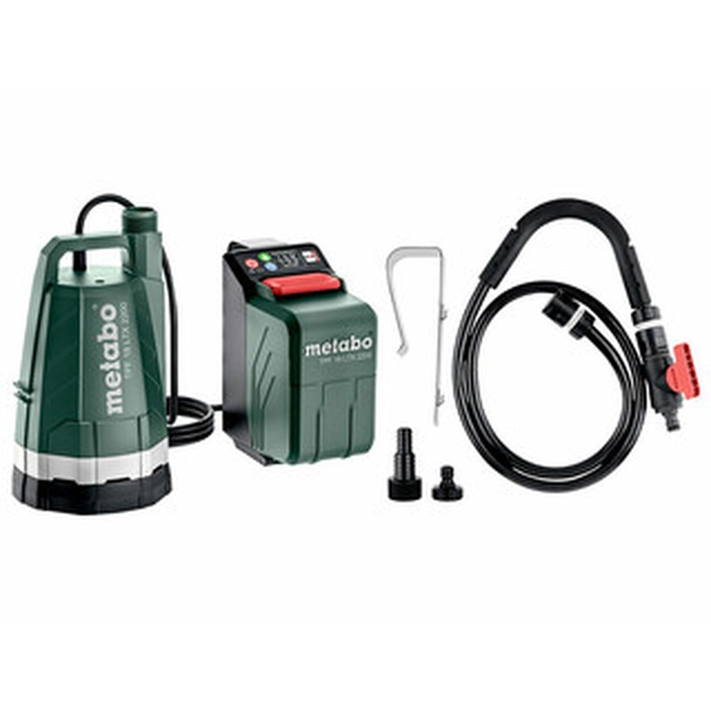 Metabo TPF 18 LTX 2200 акумуляторна водяна помпа 18 V | 2200 - 0 л/хв | 0 - 22 m | Вугільна щітка | Без акумулятора та зарядного пристрою