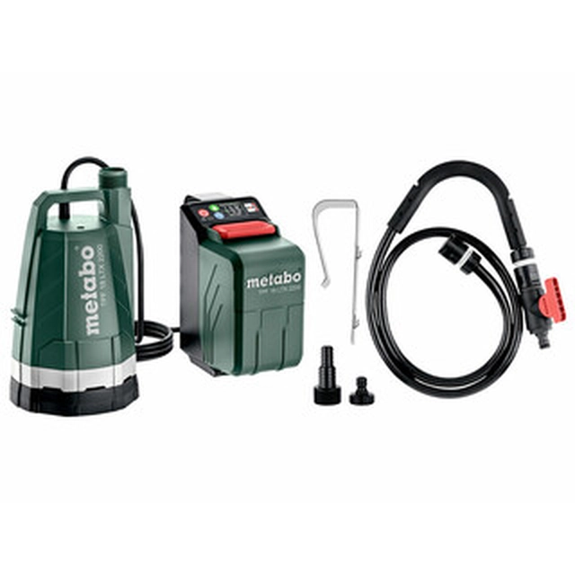 Metabo TPF 18 LTX 2200 baterijska pumpa za vodu 18 V | 2200 - 0 l/min | 0 - 22 m | Ugljična četka | Bez baterije i punjača