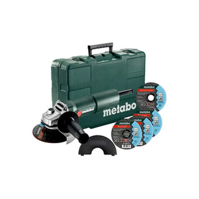 Metabo W 750-125 amoladora angular eléctrica 125 mm | 11500 RPM | 750 W | en una maleta