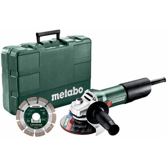 Metabo W 850-125 electric angle grinder 125 mm | 7000 RPM/11500 RPM | 850 W | In a suitcase