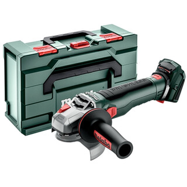 Metabo WB 18 LT BL 11-125 Greitas akumuliatorinis kampinis šlifuoklis 18 V | 125 mm | 10000 RPM | Anglies šepetėlis | Be akumuliatoriaus ir įkroviklio | metaBOX