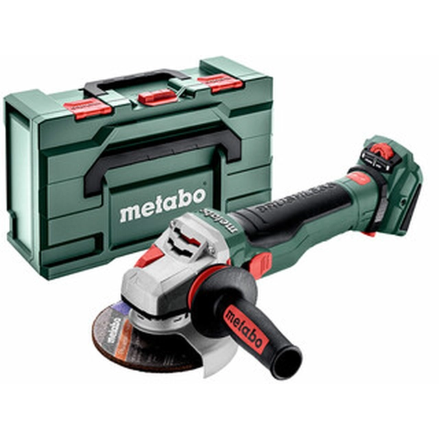 Metabo WB 18 LTX BL 15-125 Amoladora angular a batería Quick (sin batería ni cargador), en metaBOX