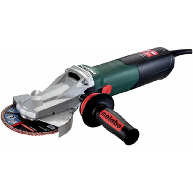 Metabo WEF 15-125 Quick amoladora angular eléctrica de cabeza plana 125 mm | 11000 RPM | 1550 W | En una caja de cartón