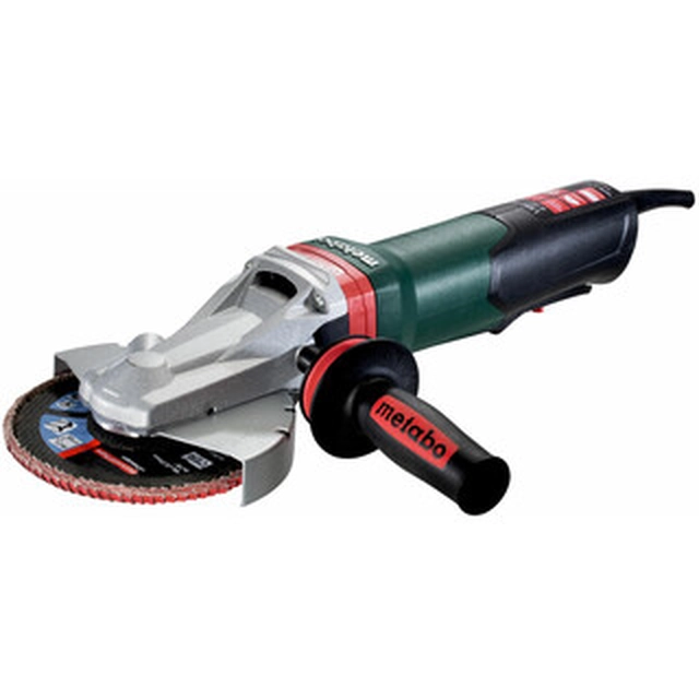 Metabo WEPBF 15-150 Amoladora angular eléctrica rápida de cabeza plana 150 mm | 9600 RPM | 1550 W | En una caja de cartón