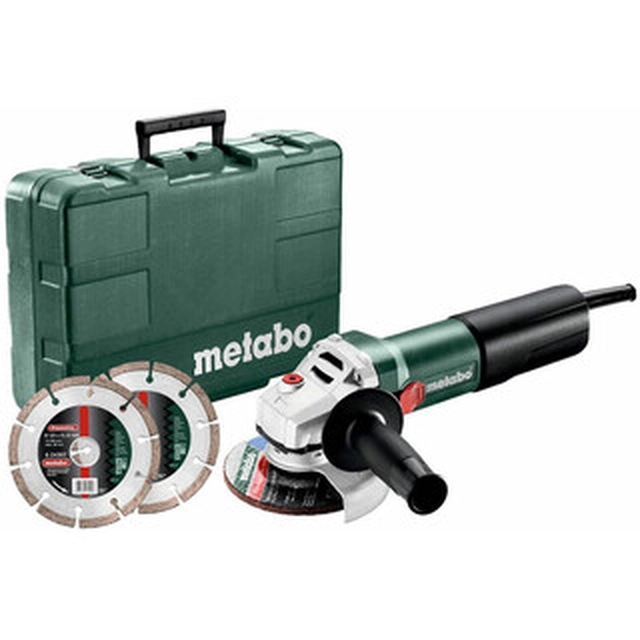 Metabo WEQ 1400-125 electric angle grinder 125 mm | 11500 RPM | 1400 W | In a suitcase