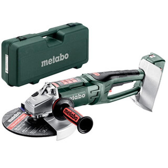 Metabo WPB 36-18 LTX BL 24-230 Amoladora angular de batería Quick 18 V | 230 mm | 6600 RPM | Sin escobillas de carbono | Sin batería y cargador | en una maleta