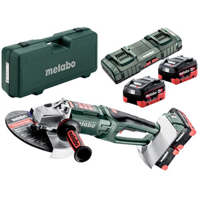 Metabo WPB 36-18 LTX BL 24-230 Greitas akumuliatorinis kampinis šlifuoklis 18 V | 230 mm | 6600 RPM | Anglies šepetėlis | 4 x 8 Ah baterija + įkroviklis | Lagamine