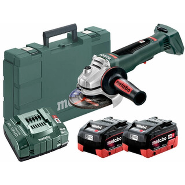 Metabo WPB 18 LTX BL 125 Q accu haakse slijper in koffer