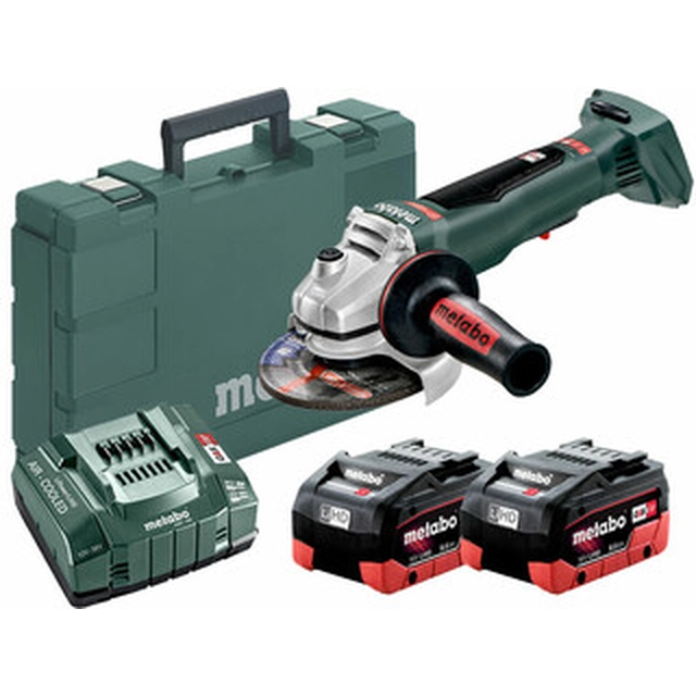 Metabo WPB 18 LTX BL 125 Q cordless angle grinder in case