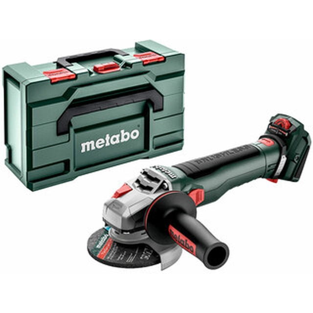 Metabo WVB 18 LT BL 11-115 Greitas akumuliatorinis kampinis šlifuoklis 18 V | 115 mm | 2800 iki 10000 RPM | Anglies šepetėlis | Be akumuliatoriaus ir įkroviklio | metaBOX