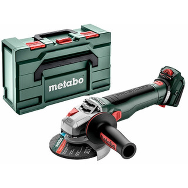 Metabo WVB 18 LT BL 11-125 Quick cordless angle grinder in metaBOX 165 L.