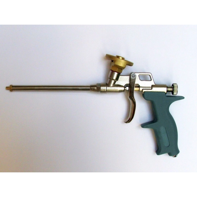 Metal gun for foam