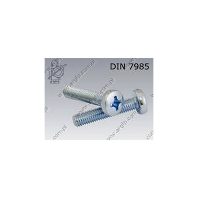 Metal screw H-D M 4× 6 oc.B DIN 7985